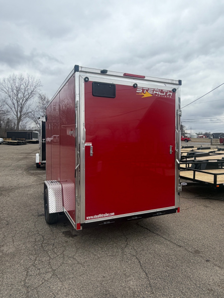 New 2026 Stealth 6 x 12 Enclosed Trailer Ramp Door with 7ft INTERIOR - Screwless Exterior w/Upgraded Options
