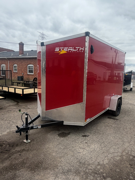 New 2026 Stealth 6 x 12 Enclosed Trailer Ramp Door with 7ft INTERIOR - Screwless Exterior w/Upgraded Options