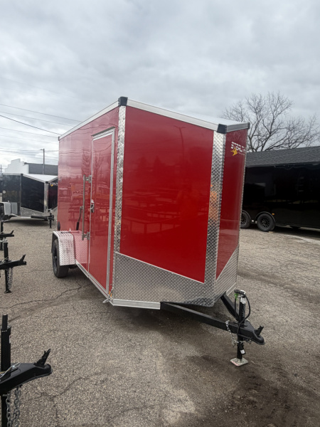 New 2026 Stealth 6 x 12 Enclosed Trailer Ramp Door with 7ft INTERIOR - Screwless Exterior w/Upgraded Options
