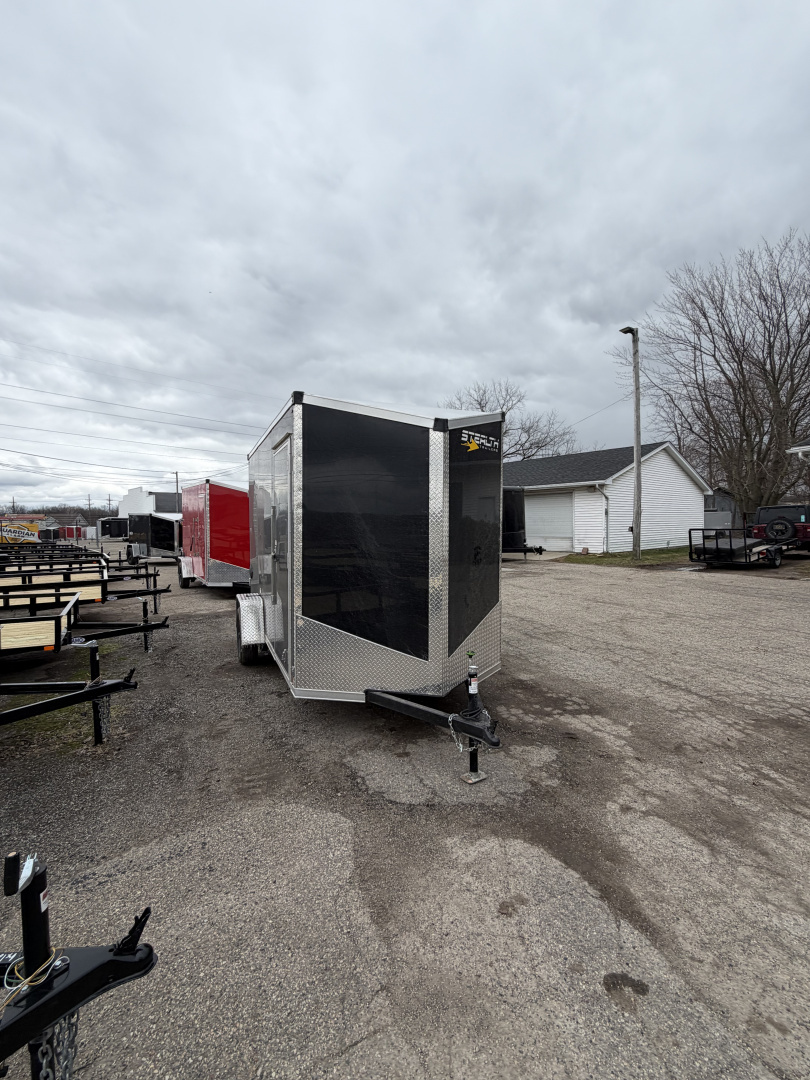 New 2026 Stealth 6 x 12 Enclosed Trailer Ramp Door with 7ft INTERIOR - Screwless Exterior w/Upgraded Options