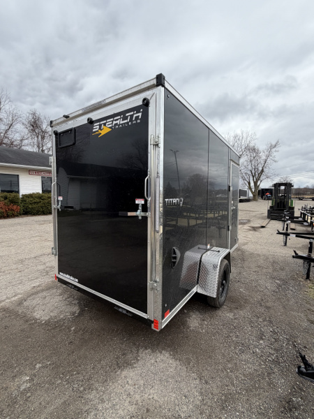 New 2026 Stealth 6 x 12 Enclosed Trailer Ramp Door with 7ft INTERIOR - Screwless Exterior w/Upgraded Options