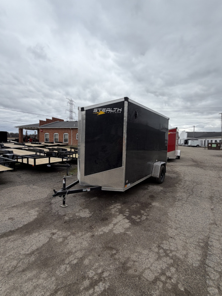 New 2026 Stealth 6 x 12 Enclosed Trailer Ramp Door with 7ft INTERIOR - Screwless Exterior w/Upgraded Options