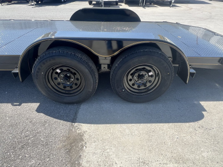 New 2026 P & T Trailers 82x17+3 7k Steel Carhauler Car Hauler