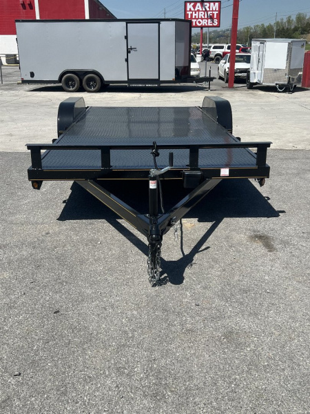 New 2026 P & T Trailers 82x17+3 7k Steel Carhauler Car Hauler