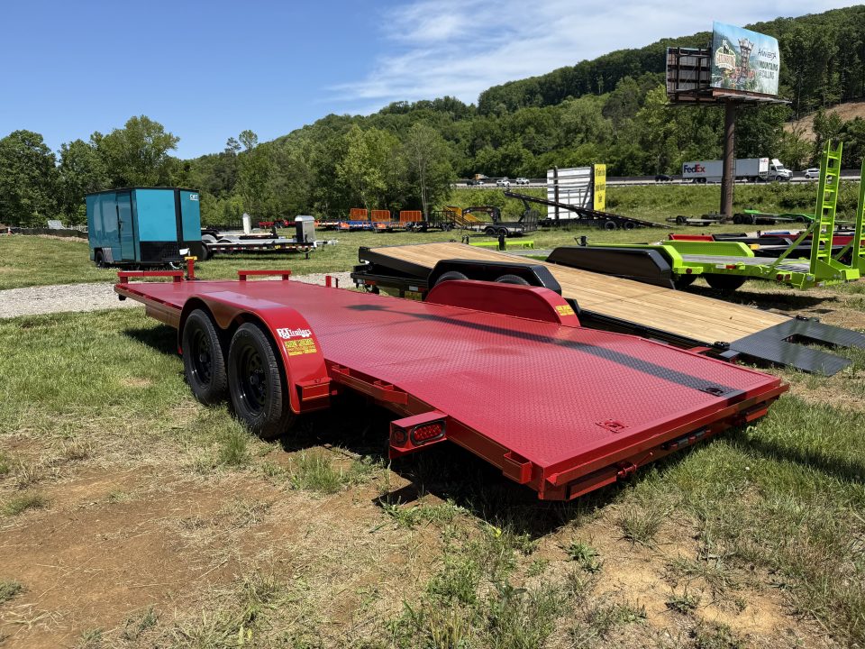New 2026 P & T Trailers 82x17+3 7k Steel Carhauler Car Hauler
