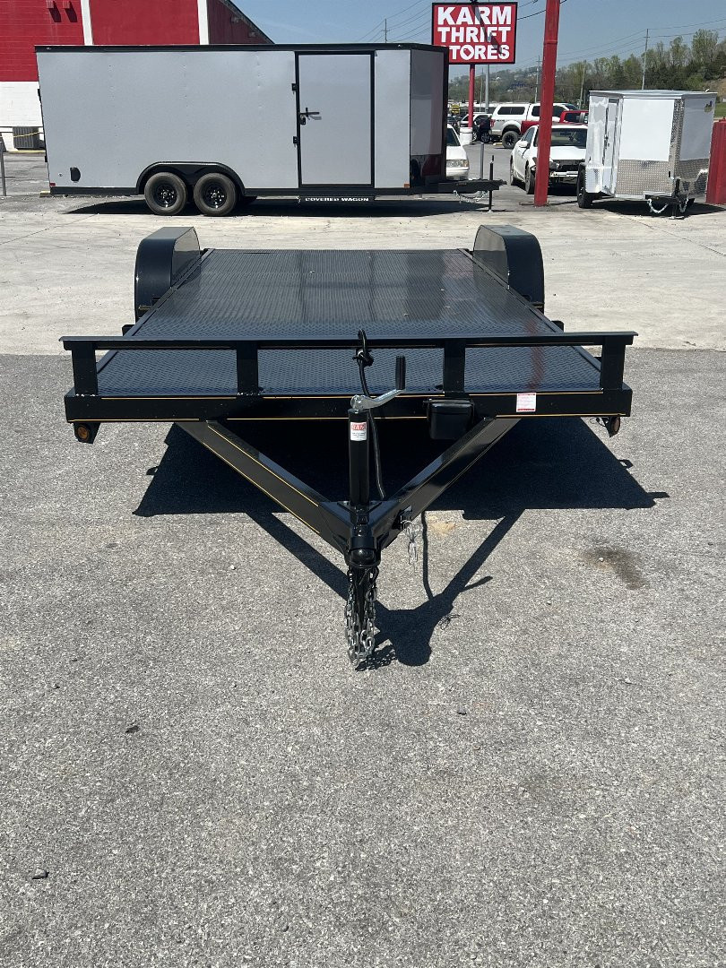 New 2026 P & T Trailers 82x17+3 7k Steel Carhauler Car Hauler