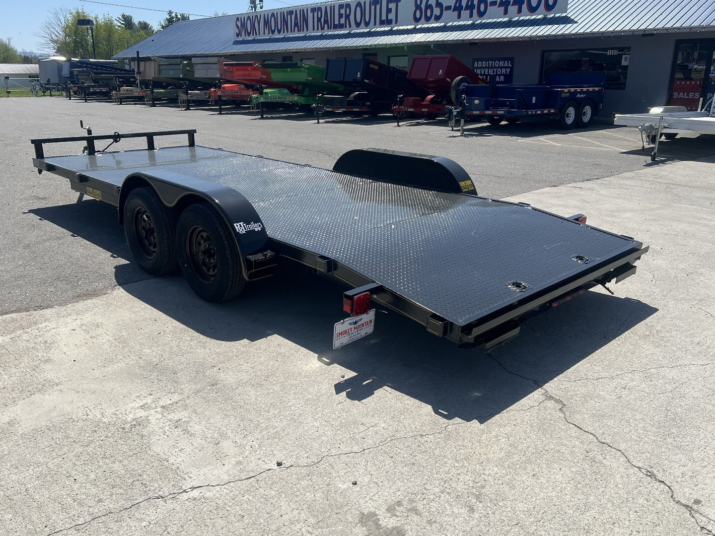 New 2026 P & T Trailers 82x17+3 7k Steel Carhauler Car Hauler