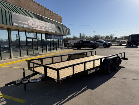 New #260802 2026 TOP HAT MP 18 X 83 TANDEM AXLE 7K PIPE TOP UTILITY W/ SLIDE IN RAMPS