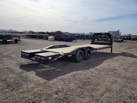 New 2026 Buckshot 102"x26' Gooseneck Equipment/Car Trailer W/8K Axles
