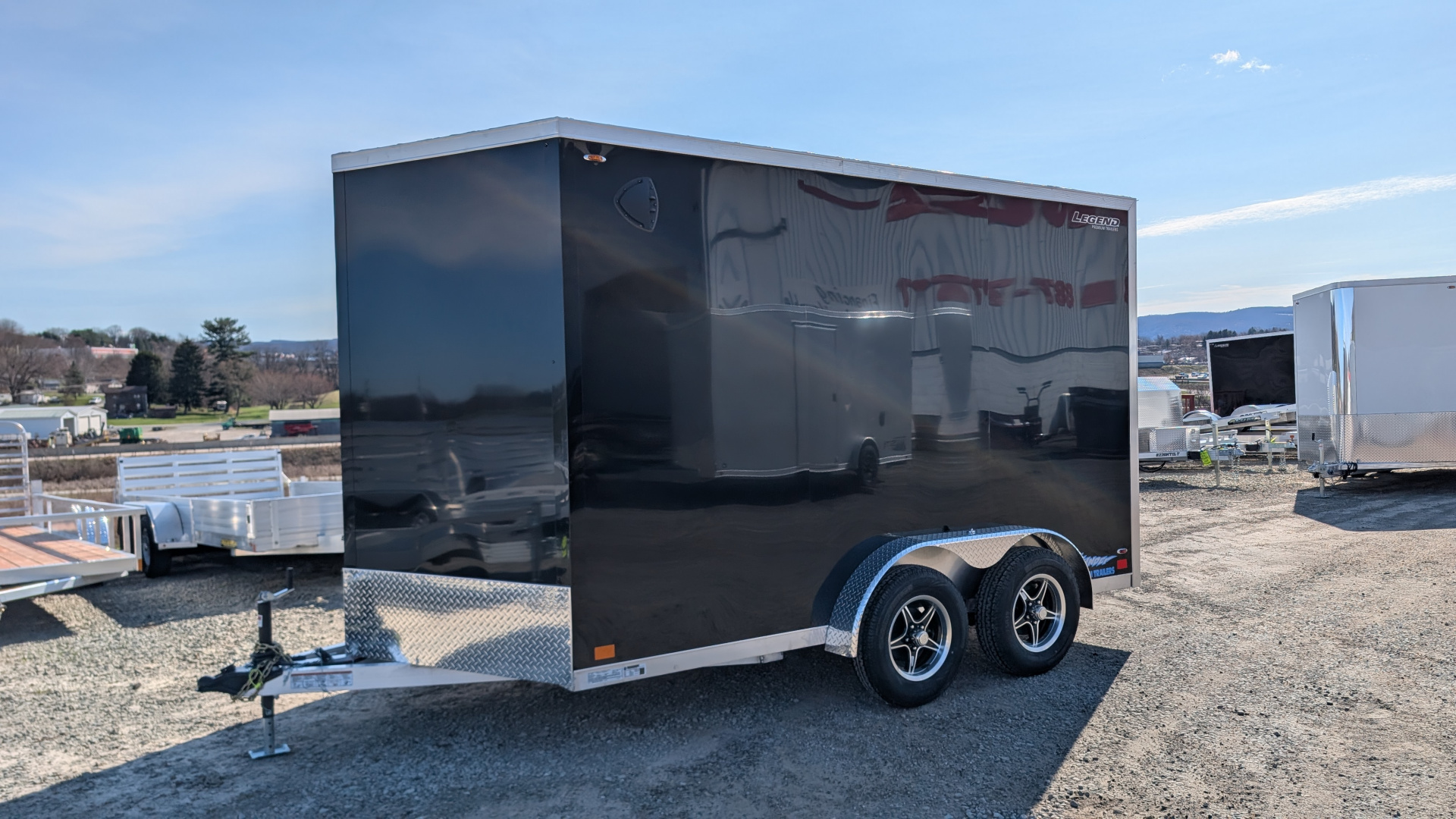 New 2026 Legend 7.5 x 12 + 2' V Thunder V-Nose Enclosed Cargo Trailer w/ Ramp (84" Inside!!!)(PRICE DROP!!)