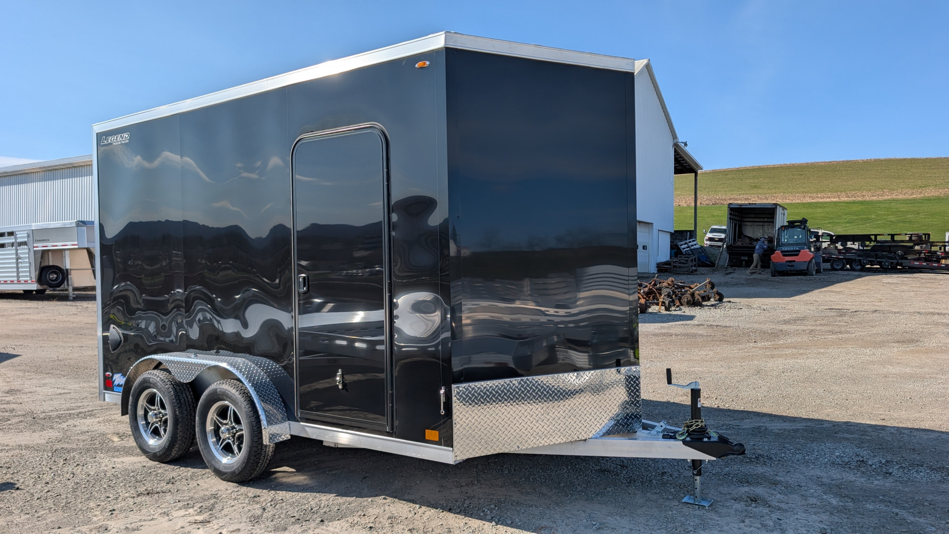 New 2026 Legend 7.5 x 12 + 2' V Thunder V-Nose Enclosed Cargo Trailer w/ Ramp (84" Inside!!!)(PRICE DROP!!)