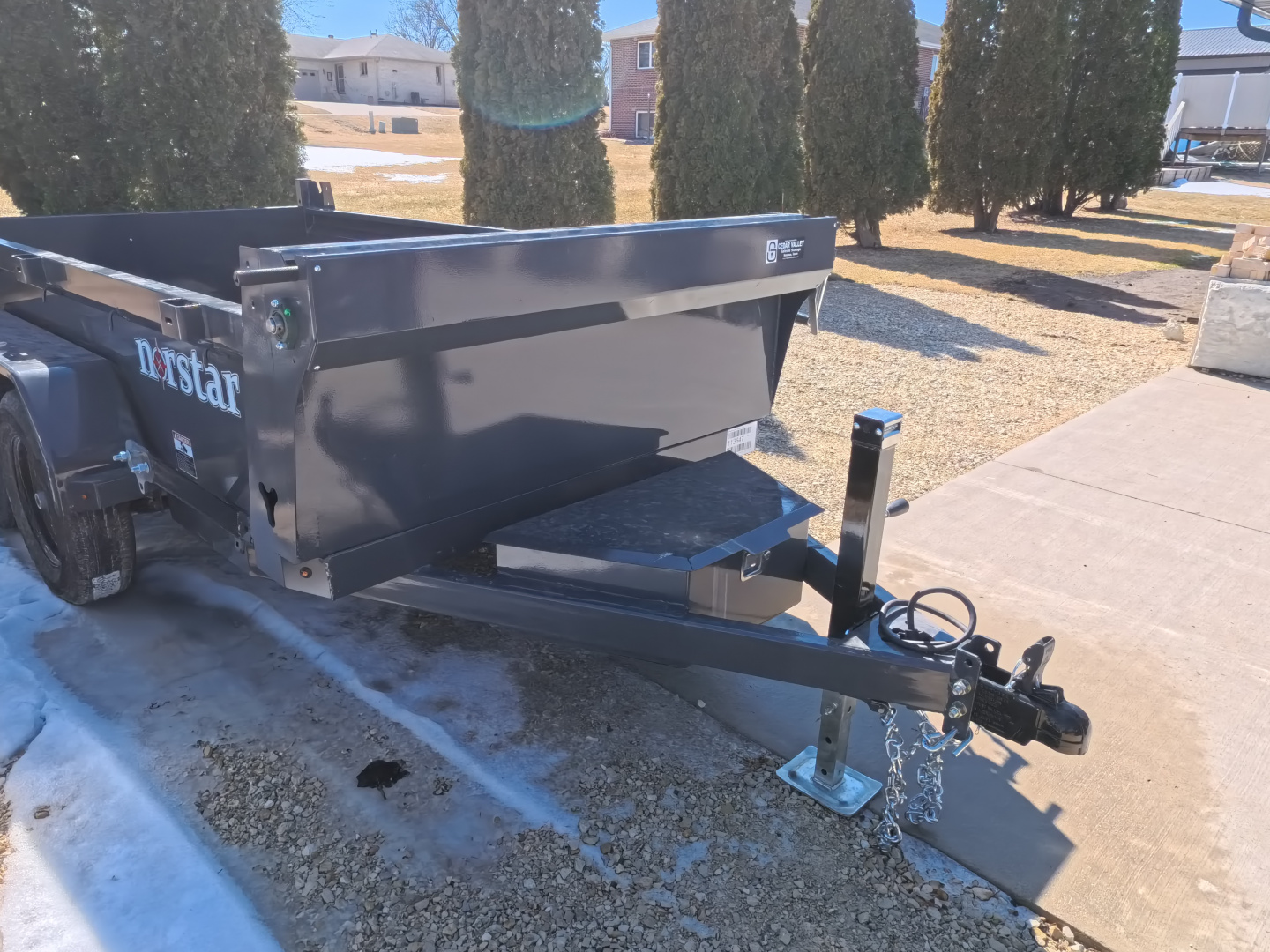 New 2026 Norstar 60 x 10 DCB Gray Dump Trailer with 7K GVWR, Power Up/Down Cylinder Only, 8 Ply ST205/75 R15 LRD Tires