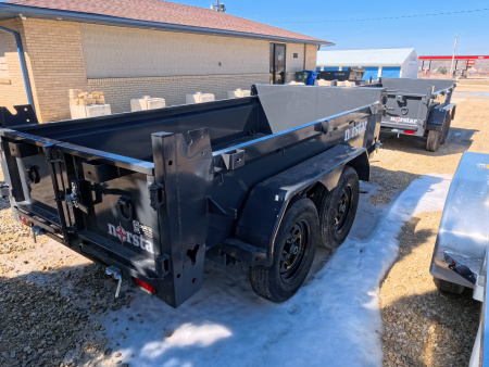 New 2026 Norstar 60 x 10 DCB Gray Dump Trailer with 7K GVWR, Power Up/Down Cylinder Only, 8 Ply ST205/75 R15 LRD Tires