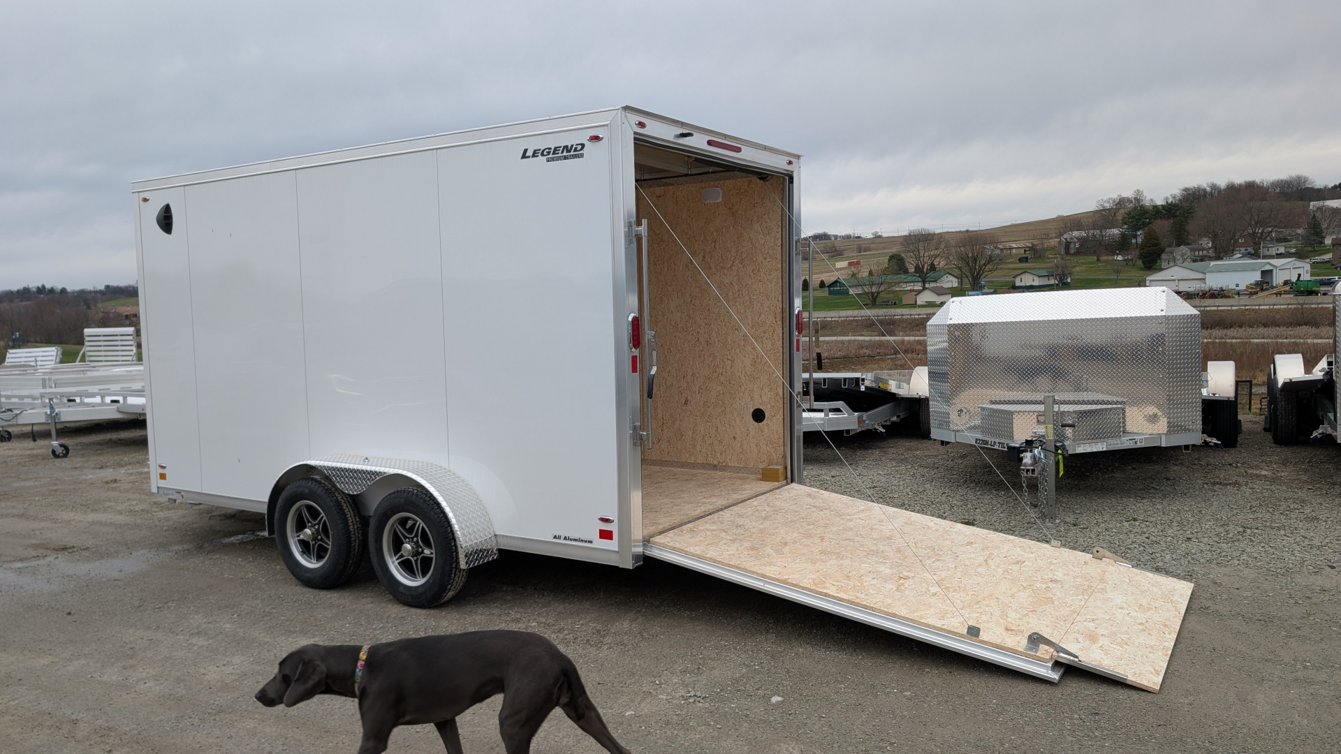New 2026 Legend 7x14 + 3 Flat-Top V-Nose Cargo Trailer w/ Ramp (84" INSIDE!!!)