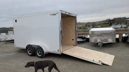 New 2026 Legend 7x14 + 3 Flat-Top V-Nose Cargo Trailer w/ Ramp (84" INSIDE!!!)