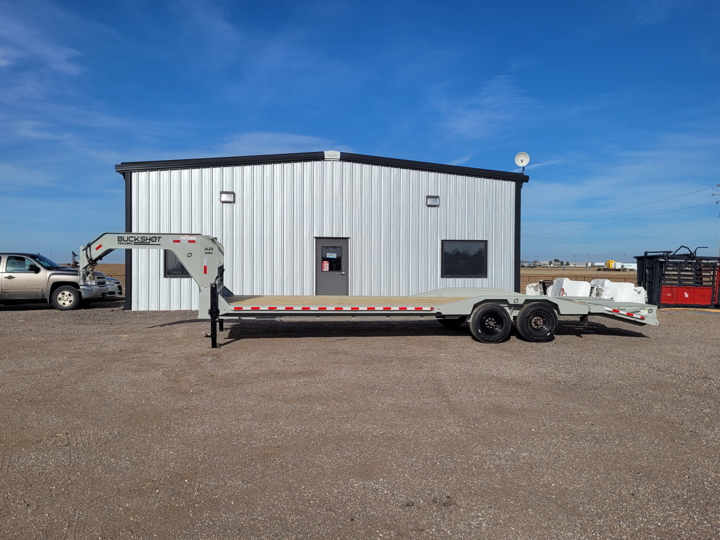 New 2026 Buckshot 102"x28' Gooseneck Equipment/Car Trailer W/8K Axles