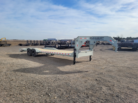 New 2026 Buckshot 102 x28' Gooseneck Equipment/Car Trailer W/8K Axles
