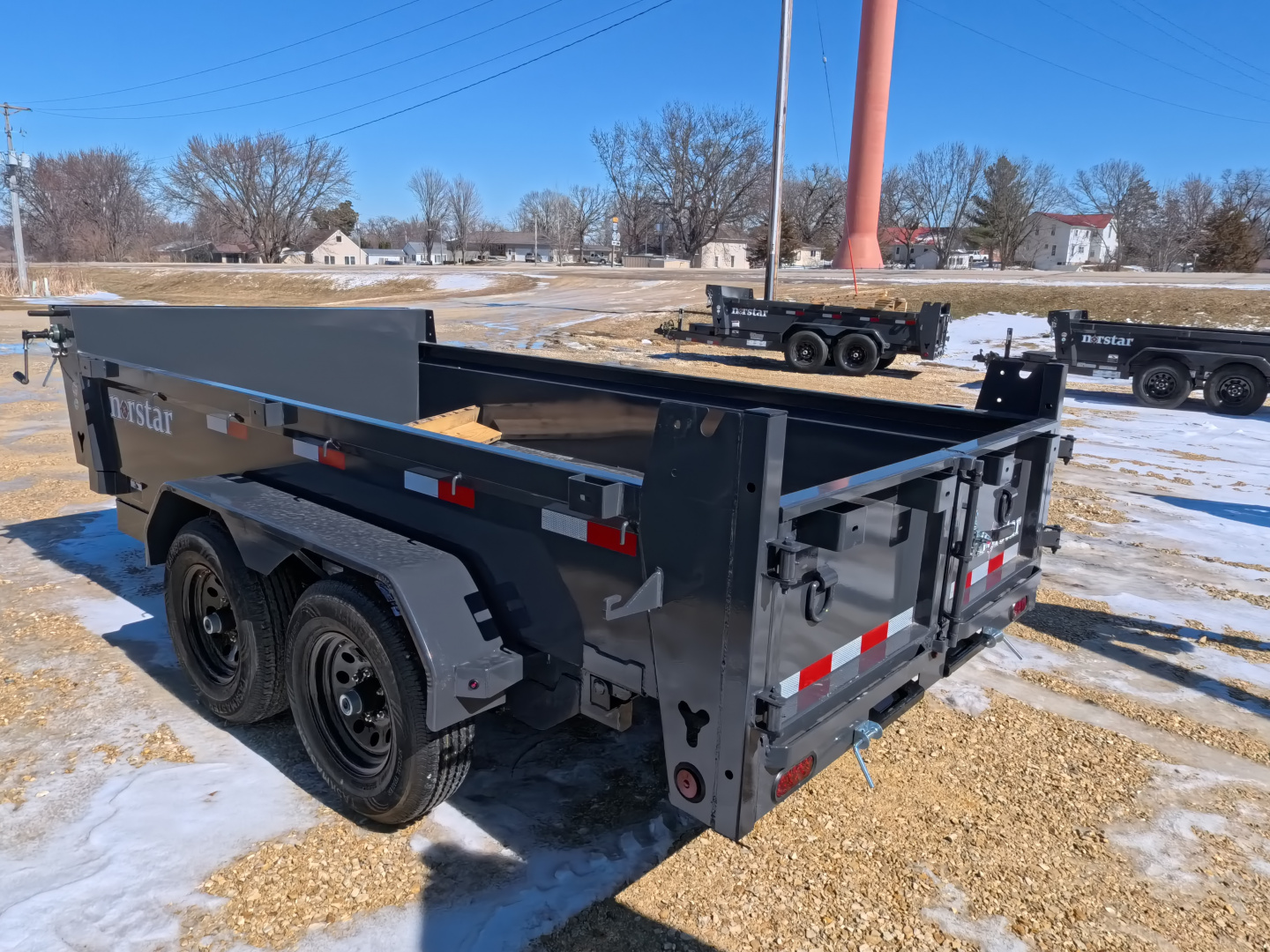 New 2026 Norstar 72x12 DCB Dump Trailer, 9,900lb GVWR, Scissor Hoist, ST225/75 R15 LRD 8 Ply Tires