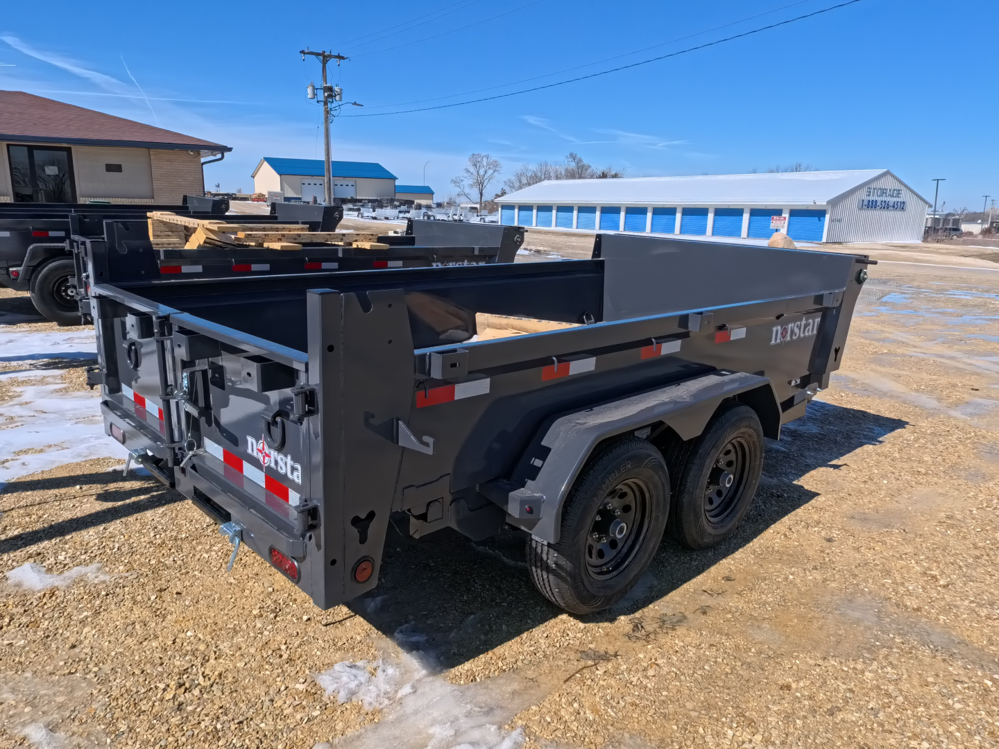 New 2026 Norstar 72x12 DCB Dump Trailer, 9,900lb GVWR, Scissor Hoist, ST225/75 R15 LRD 8 Ply Tires