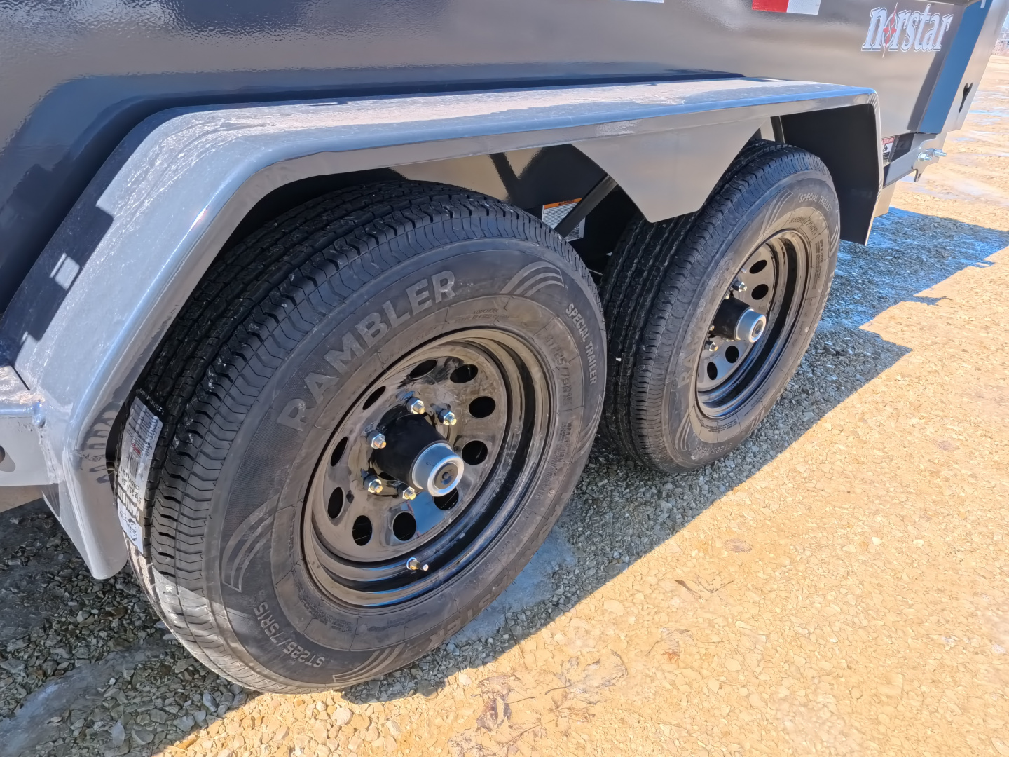 New 2026 Norstar 72x12 DCB Dump Trailer, 9,900lb GVWR, Scissor Hoist, ST225/75 R15 LRD 8 Ply Tires