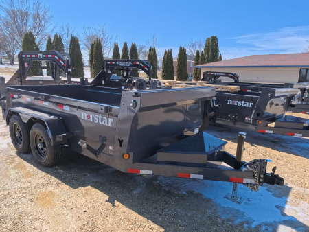 New 2026 Norstar 72x12 DCB Dump Trailer, 9,900lb GVWR, Scissor Hoist, ST225/75 R15 LRD 8 Ply Tires