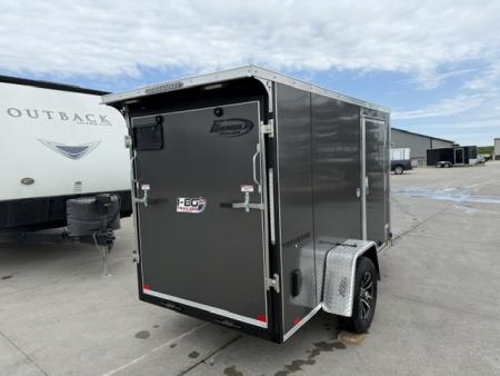 New 2026 Formula Traverse Charcoal 5'x10' 3k Flat Top V-Nose Enclosed Cargo Trailer