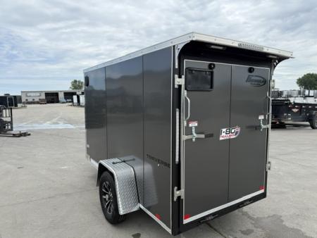 New 2026 Formula Traverse Charcoal 5'x10' 3k Flat Top V-Nose Enclosed Cargo Trailer