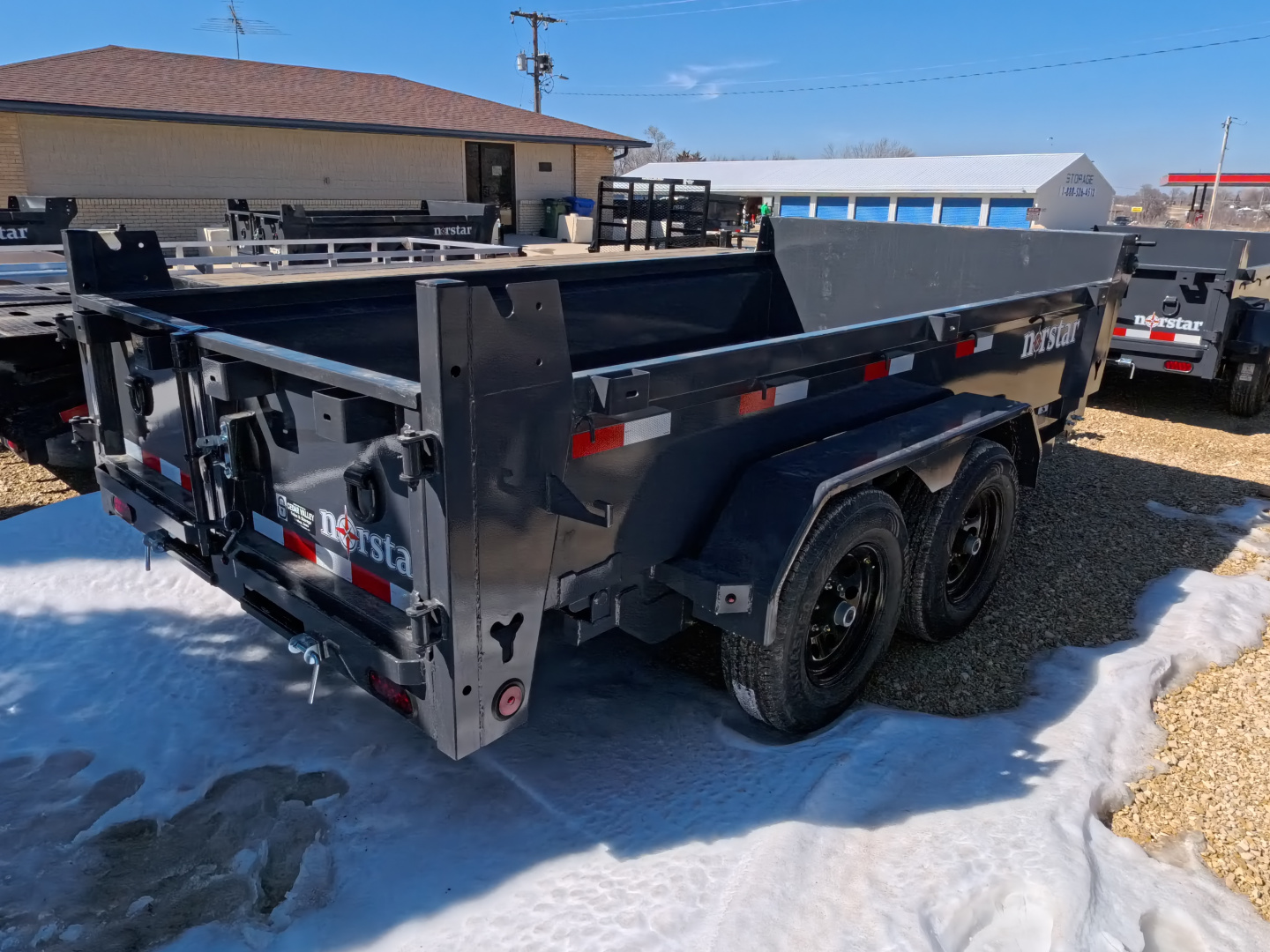 New 2026 Norstar 72x12 DCB Dump Trailer, 9,900lb GVWR, Scissor Hoist, ST225/75 R15 LRD 8 Ply Tires