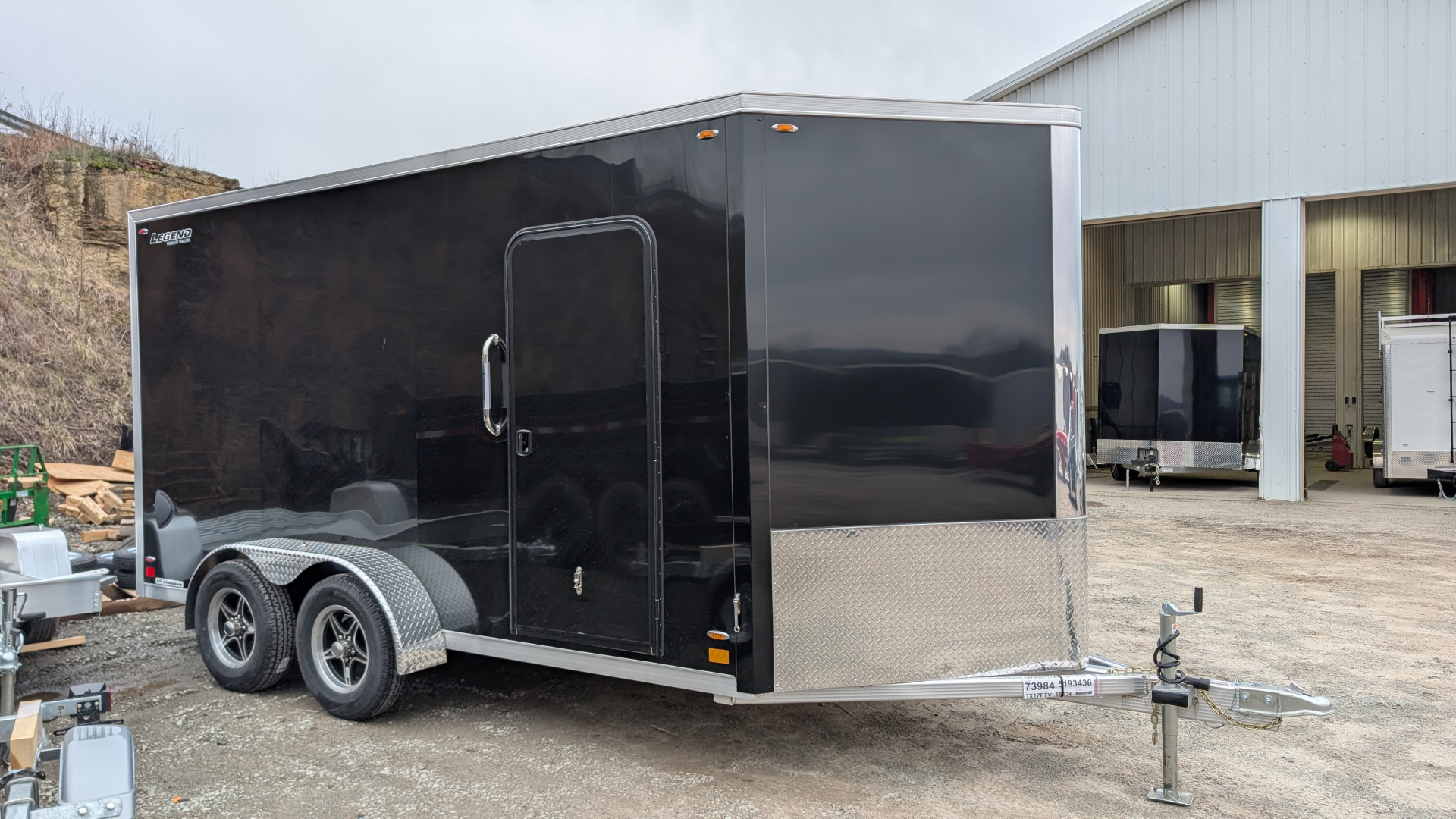 New 2026 Legend 7x14 + 3 Flat-Top V-Nose Cargo Trailer w/ Ramp (84" INSIDE!!!)