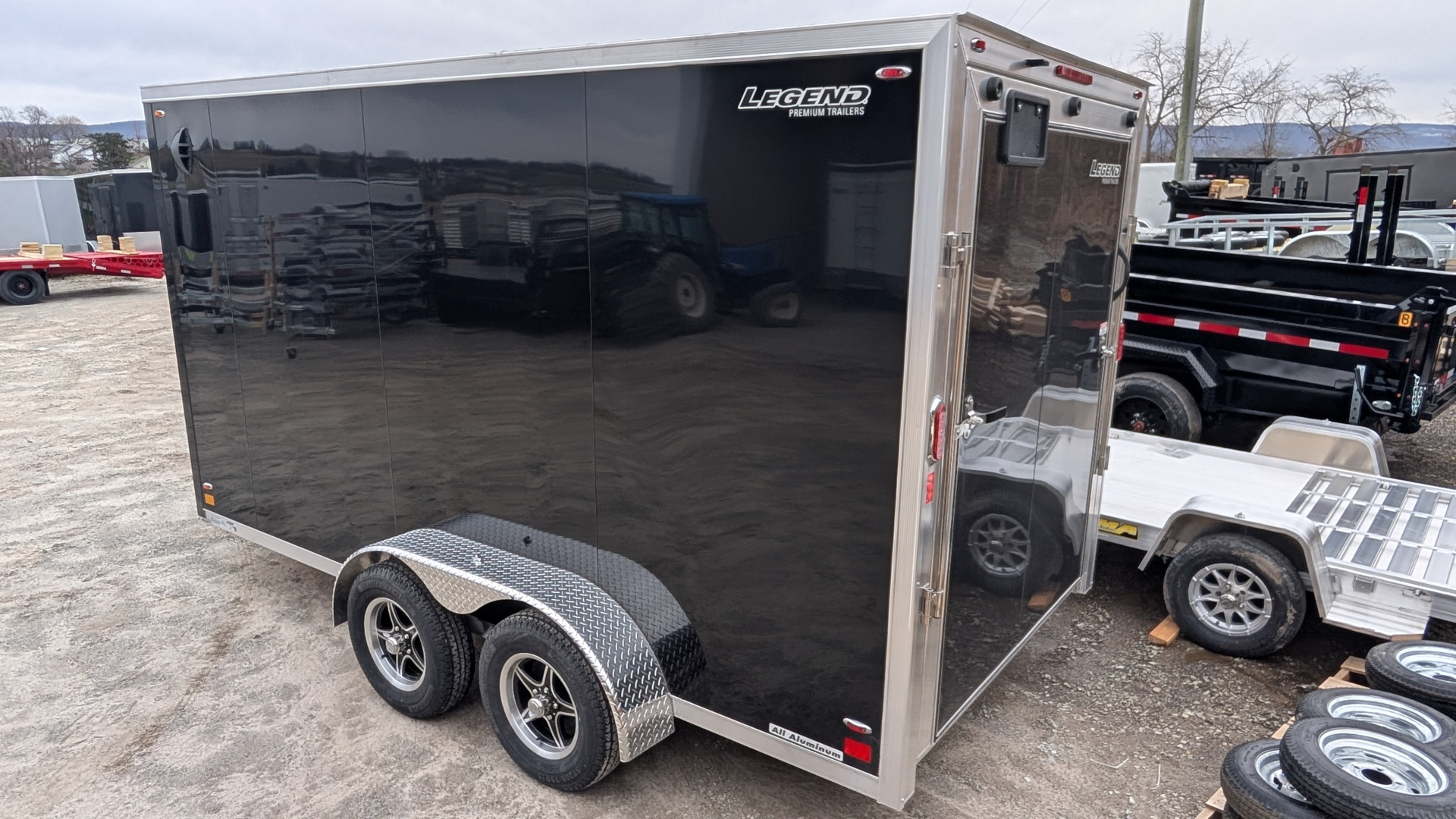 New 2026 Legend 7x14 + 3 Flat-Top V-Nose Cargo Trailer w/ Ramp (84" INSIDE!!!)