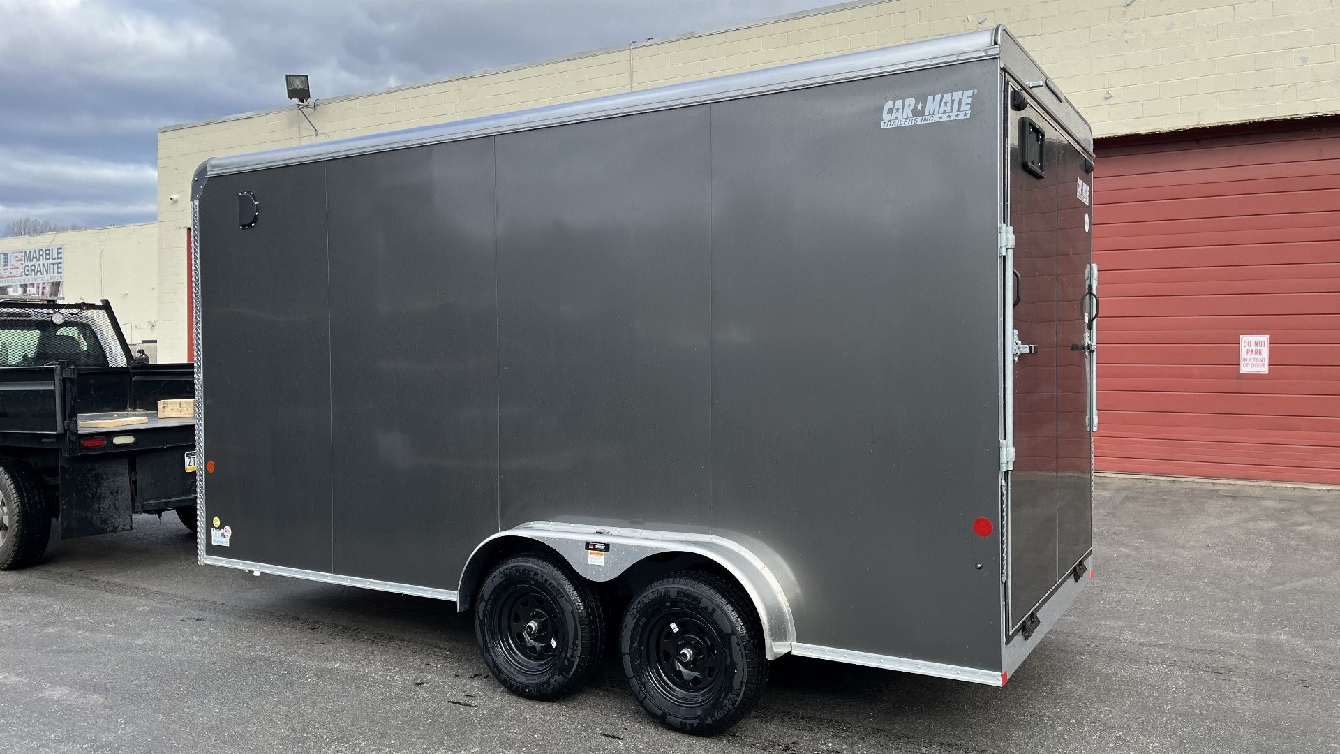 New 7 x 16 Car-Mate Custom Cargo **7'6" interior height** 7k