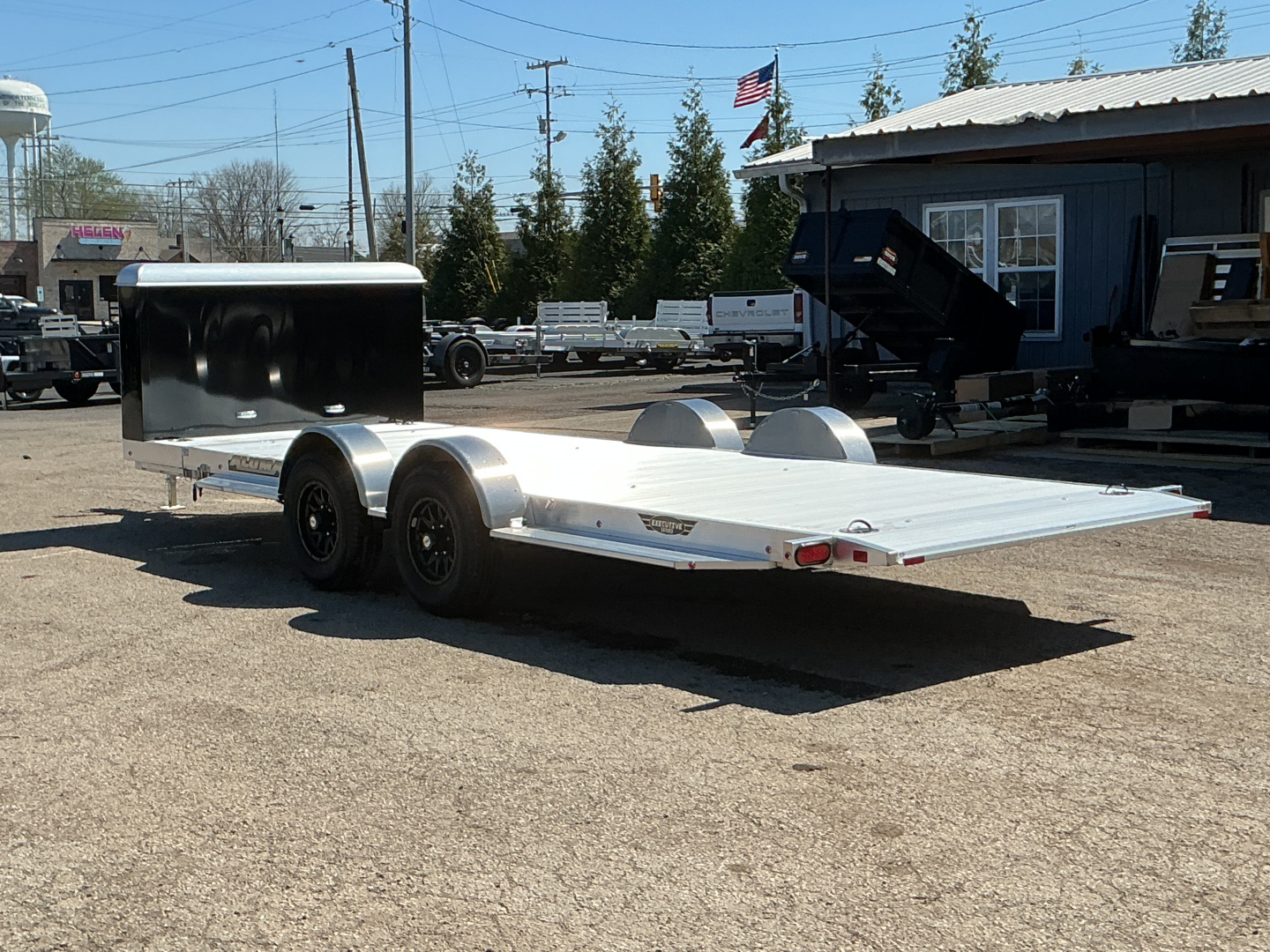 New 2027 Aluma 8218H-XL-TILT 81" x 18' Executive Series Tilt - 10K GVWR Car / Racing Trailer