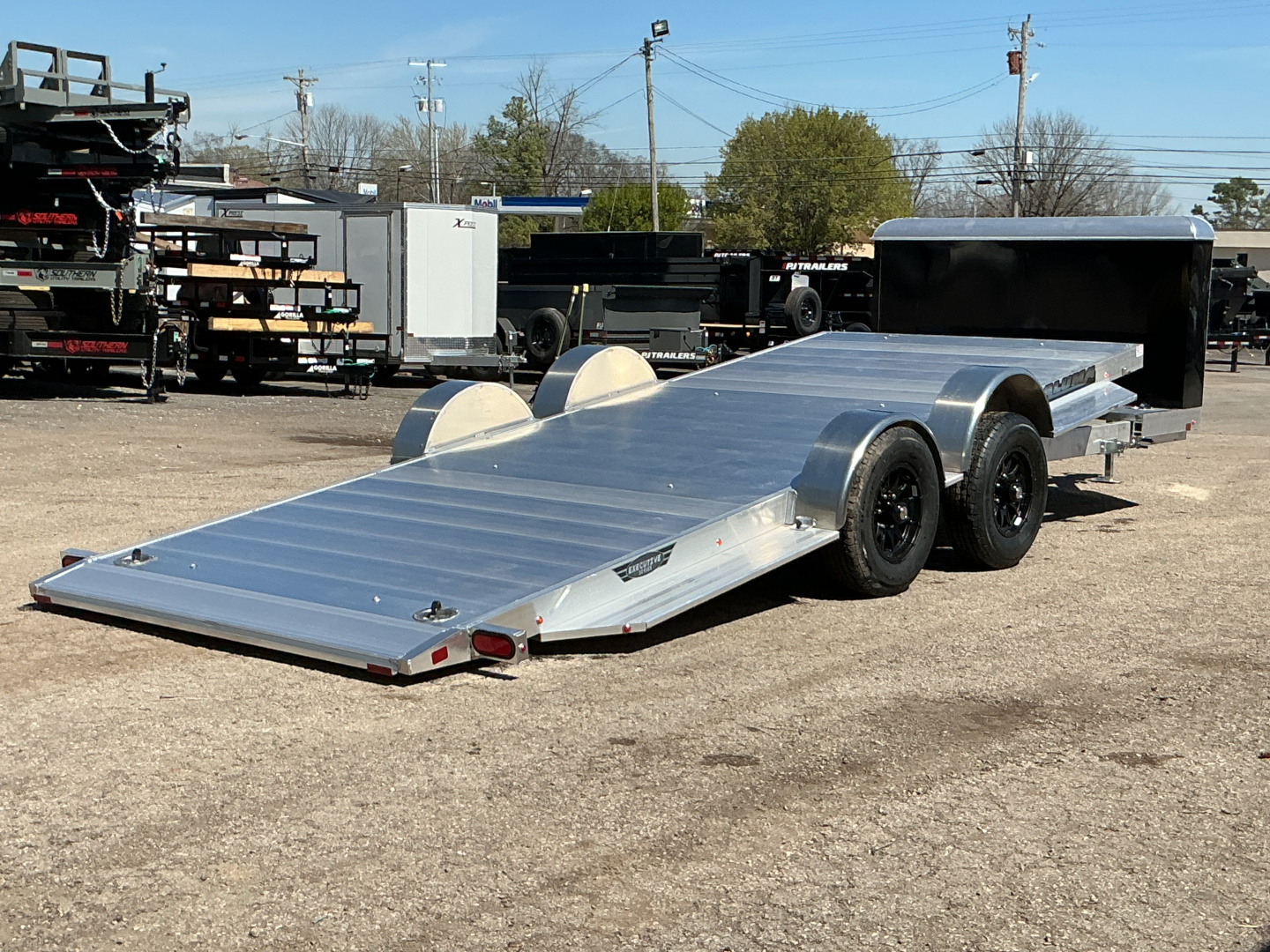 New 2027 Aluma 8218H-XL-TILT 81" x 18' Executive Series Tilt - 10K GVWR Car / Racing Trailer