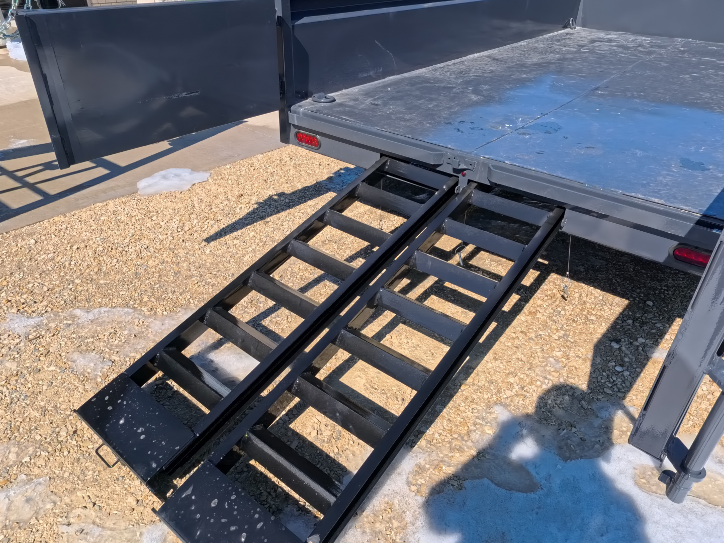 New 2026 Norstar 83 x 14 DCB Gray Dump with 14K GVWR, Scissor Hoist, ST235/80 R16 LRE 10 Ply Tires