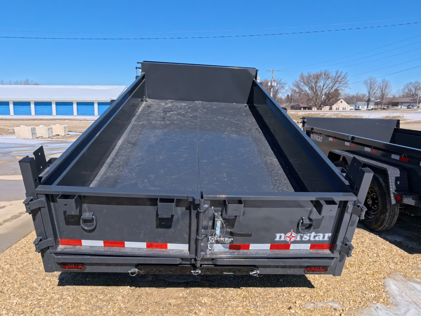 New 2026 Norstar 83 x 14 DCB Gray Dump with 14K GVWR, Scissor Hoist, ST235/80 R16 LRE 10 Ply Tires