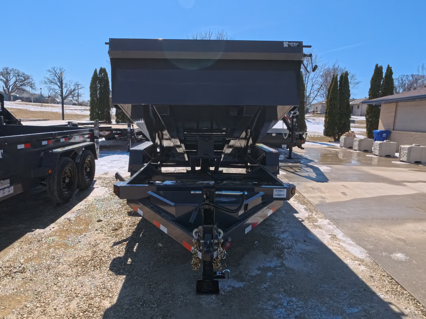 New 2026 Norstar 83 x 14 DCB Gray Dump with 14K GVWR, Scissor Hoist, ST235/80 R16 LRE 10 Ply Tires