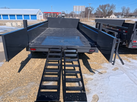 New 2026 Norstar 83 x 14 DCB Gray Dump with 14K GVWR, Scissor Hoist, ST235/80 R16 LRE 10 Ply Tires