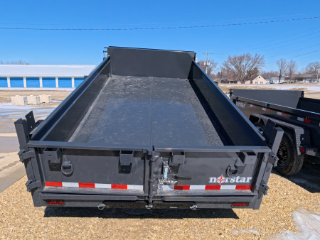 New 2026 Norstar 83 x 14 DCB Gray Dump with 14K GVWR, Scissor Hoist, ST235/80 R16 LRE 10 Ply Tires