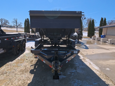 New 2026 Norstar 83 x 14 DCB Gray Dump with 14K GVWR, Scissor Hoist, ST235/80 R16 LRE 10 Ply Tires