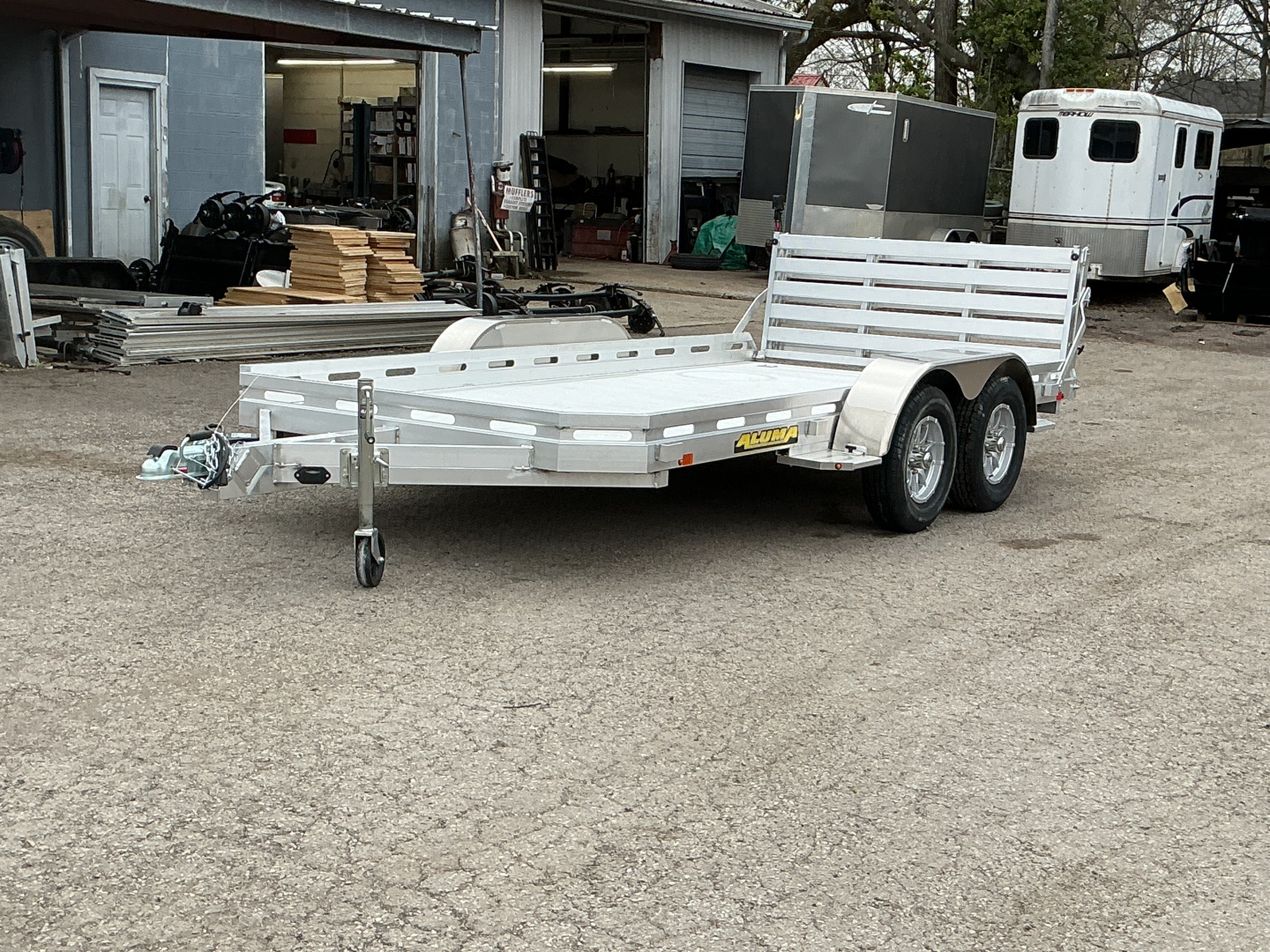 New 2027 Aluma 7814TA-BT 78" x 14' Tandem Utility Trailer
