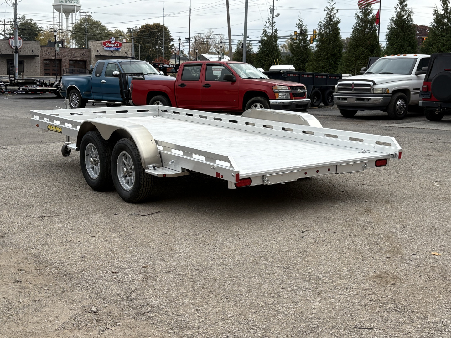 New 2027 Aluma 8016TA-EL-R 81" x 16' Aluminum Car / Racing Trailer