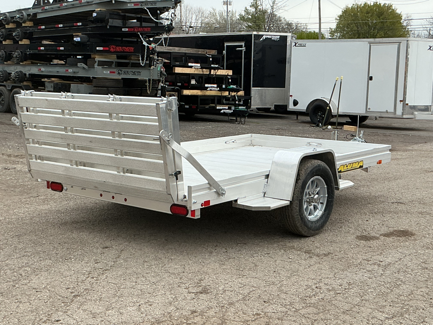 New 2027 Aluma 7210H-S-BT 72" x 10' Aluminum Utility Utility Trailer