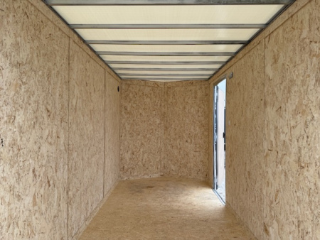 New 2026 Formula Traverse Charcoal 6'x12' 3k Flat Top V-Nose Enclosed Cargo Trailer