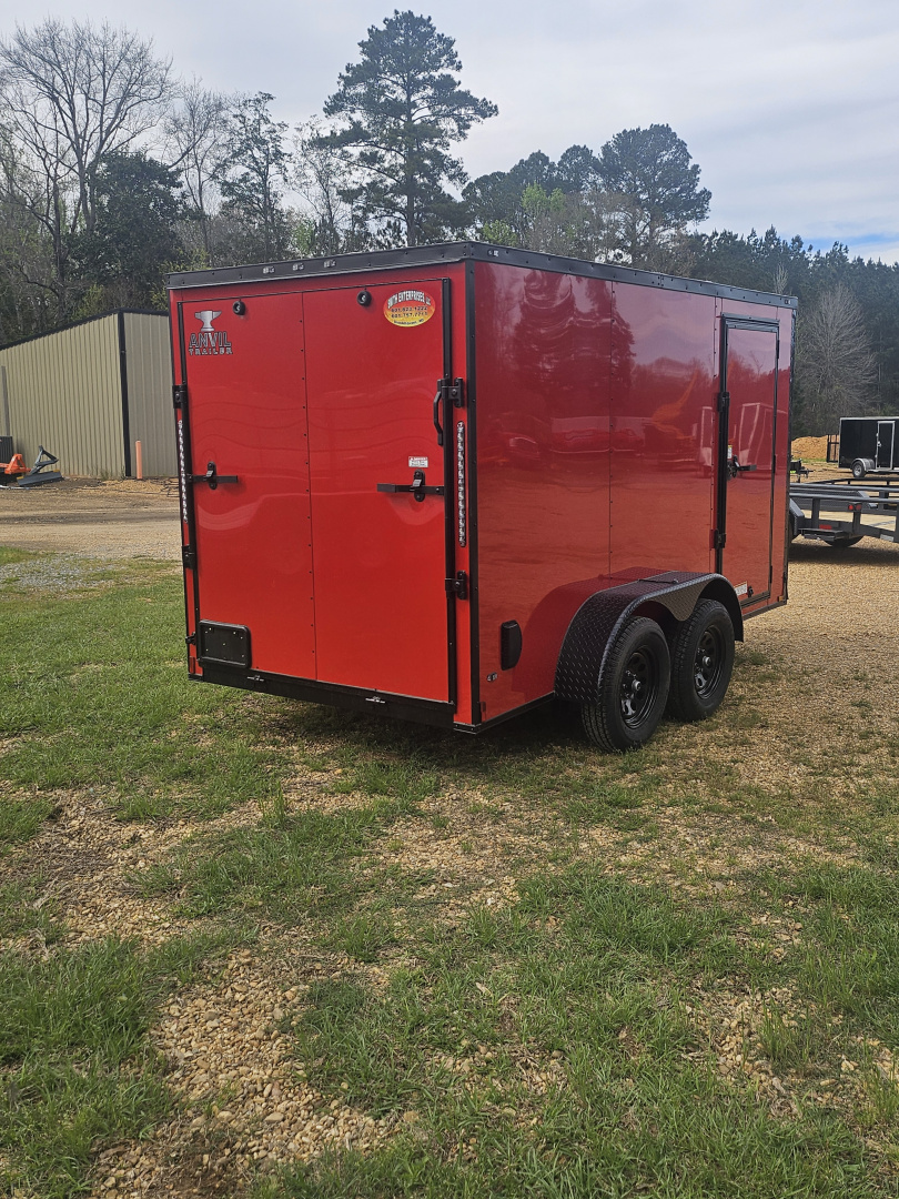 New 2026 Anvil 6'x12', Red Tandem Cargo / Enclosed Trailer