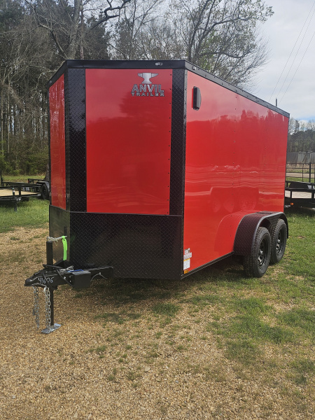 New 2026 Anvil 6'x12', Red Tandem Cargo / Enclosed Trailer