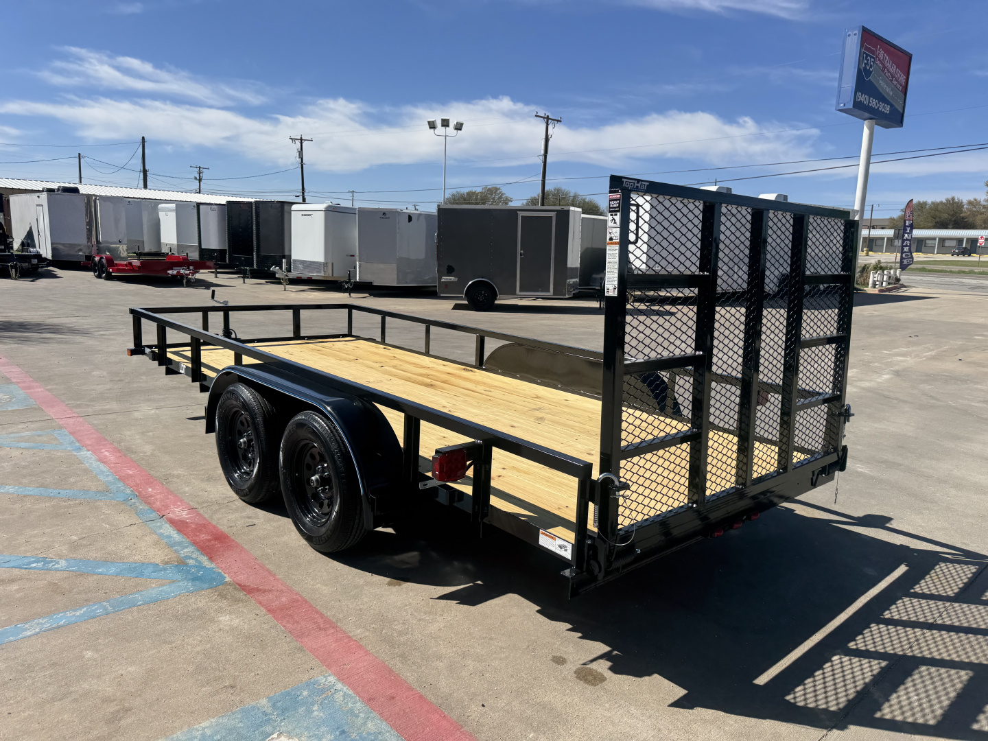 New 2026 Top Hat Trailers LDT 77X16 Utility Trailer