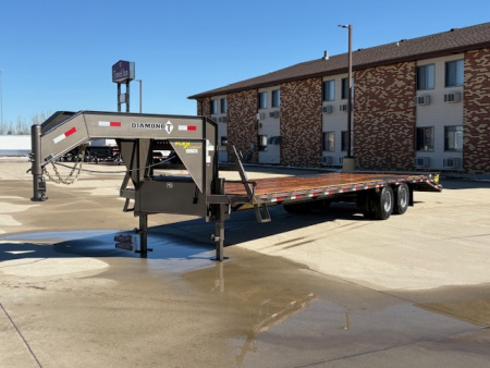 New 2026 Diamond T 32 ft Gooseneck Flatbed 24,000 GVWR