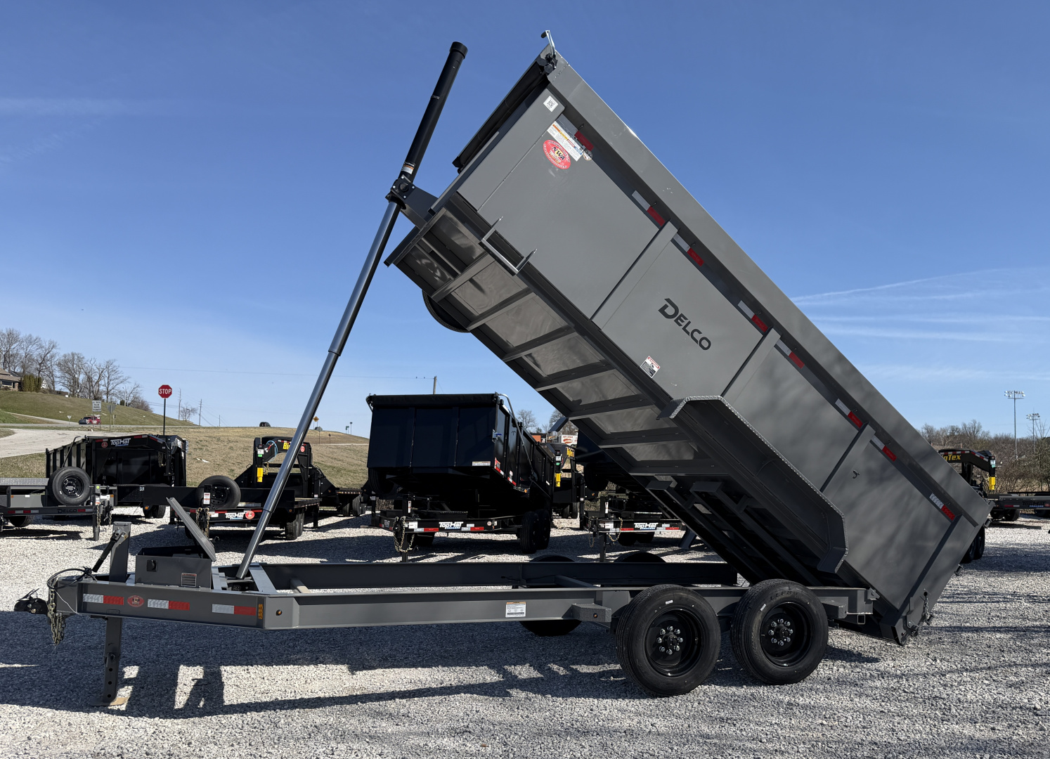 New 2026 Delco Trailers D5 83"X 16' (4FT SIDES) 16K TELESCOPIC Dump Trailer