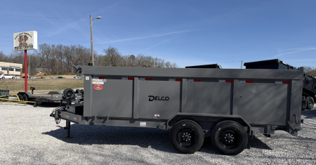 New 2026 Delco Trailers D5 83"X 16' (4FT SIDES) 16K TELESCOPIC Dump Trailer