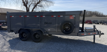 New 2026 Delco Trailers D5 83"X 16' (4FT SIDES) 16K TELESCOPIC Dump Trailer